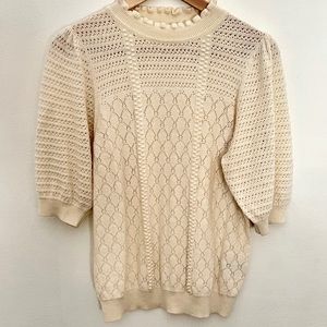 Sissy-boy cream knit sweater. Size S